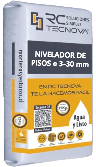 MORTERO NIVELACIÓN DE PISOS E 3-30 MM SACO 25KG             